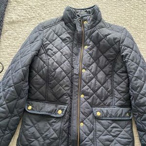 Navy j crew winter coat